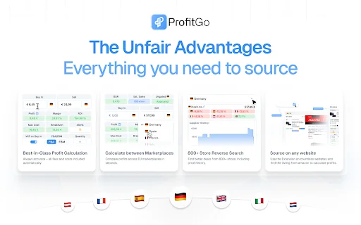 ดาวน์โหลด ProfitGo ส่วนขยาย Chrome สำหรับผู้ขาย Amazon – เครื่องมือวิเคราะห์กำไร - Screenshot 2
