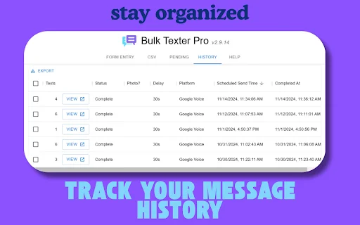 Bulk Texter Pro – ส่งข้อความจำนวนมากอย่างมืออาชีพ ประหยัดเวลาสูงสุด - Screenshot 2
