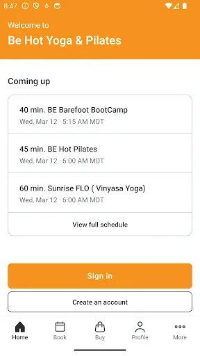 ดาวน์โหลด Be Hot Yoga แอปจองคลาสโยคะและฟิตเนสที่ดีที่สุด ใช้งานง่าย - Screenshot 2