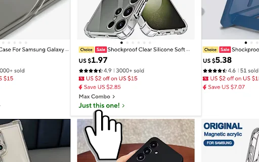 ดาวน์โหลด Skip AliExpress Bundle Deals – ช้อปสินค้าชิ้นเดียวได้ง่ายขึ้น - Screenshot 1