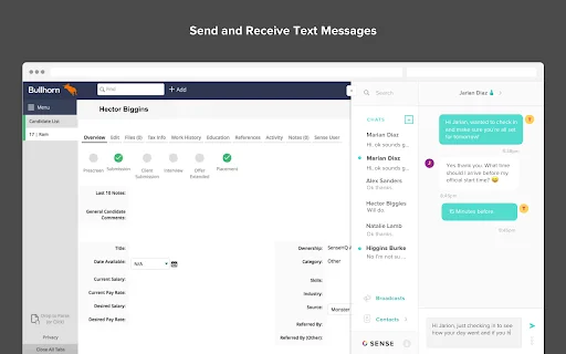 ดาวน์โหลด Sense Messaging for Chrome ล่าสุด – ส่ง SMS จาก ATS ได้ทันที - Screenshot 1
