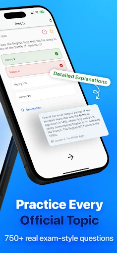 ดาวน์โหลด Life in the UK Test 2026 ฟรี – เตรียมสอบใบขับขี่และสัญชาติอังกฤษ - Screenshot 4