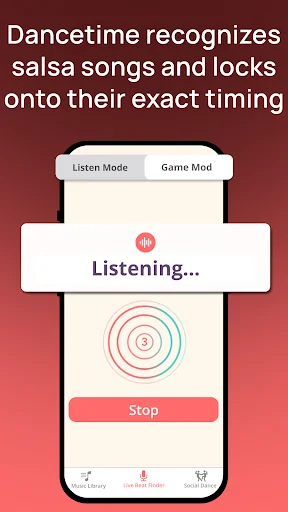 ดาวน์โหลด Dancetime – Salsa Beat Finder ล่าสุด – ค้นหาจังหวะเพลงเต้นรำฟรี - Screenshot 1