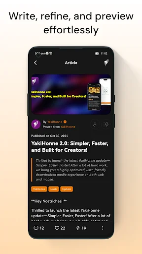 ดาวน์โหลด YakiHonne ล่าสุด – แพลตฟอร์มโซเชียลบน Nostr และ Bitcoin ฟรี - Screenshot 4
