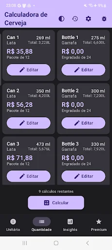 ดาวน์โหลด Calculadora de Cerveja ล่าสุด – คำนวณราคาเบียร์สุดคุ้ม ฟรี - Screenshot 6