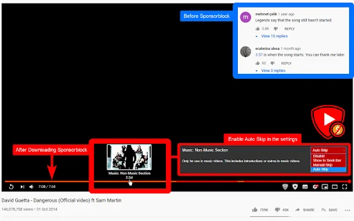 ดาวน์โหลด SponsorBlock สำหรับ YouTube – ข้ามโฆษณาอัตโนมัติฟรี - Screenshot 3