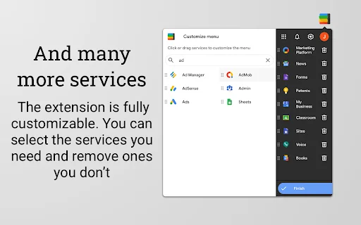 ดาวน์โหลด Black Menu for Google ล่าสุด – เข้าถึงบริการ Google ได้รวดเร็ว - Screenshot 5