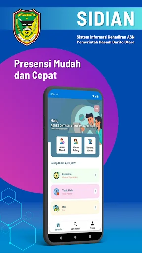 ดาวน์โหลด SIDIAN BARUT ล่าสุด – ระบบลงเวลาทำงานดิจิทัลที่แม่นยำและโปร่งใส - Screenshot 1