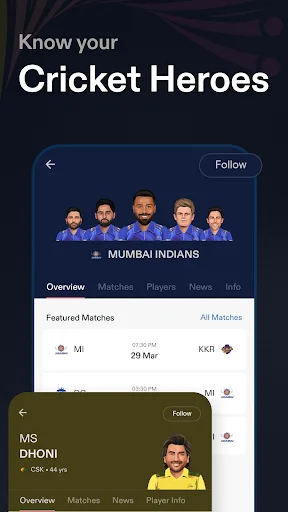 ดาวน์โหลด CREX – Just Cricket ล่าสุด – อัปเดตผลคะแนนคริกเก็ตสดฟรี - Screenshot 8