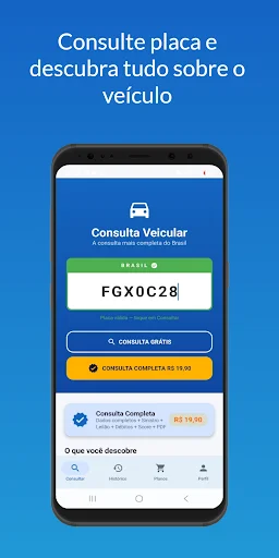 ดาวน์โหลด Consulta Veicular ล่าสุด – ตรวจสอบประวัติรถและค่าปรับฟรี - Screenshot 1