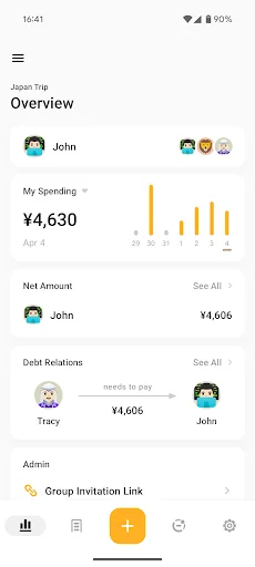 ดาวน์โหลด Bill Bear ล่าสุด – จัดการค่าใช้จ่ายร่วมกันได้ง่ายๆ ฟรี - Screenshot 1