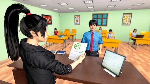 ดาวน์โหลด Teacher Simulator: School Life ล่าสุด – สวมบทบาทครูสุดป่วน ฟรี - Screenshot 4
