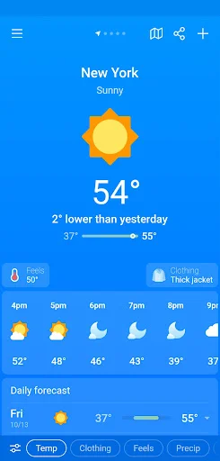 ดาวน์โหลด Weather & Clima ล่าสุด – พยากรณ์อากาศแม่นยำ ใช้งานง่ายฟรี - Screenshot 1