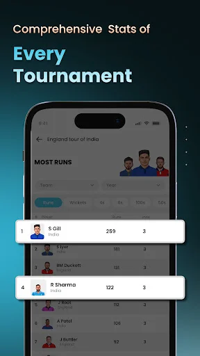 ดาวน์โหลด Cricket LineX ล่าสุด – อัปเดตผลคริกเก็ตสดฟรี - Screenshot 7