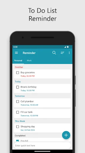 ดาวน์โหลด To Do List Reminder & Widget ล่าสุด – จัดการงานของคุณให้ง่ายขึ้นฟรี - Screenshot 1