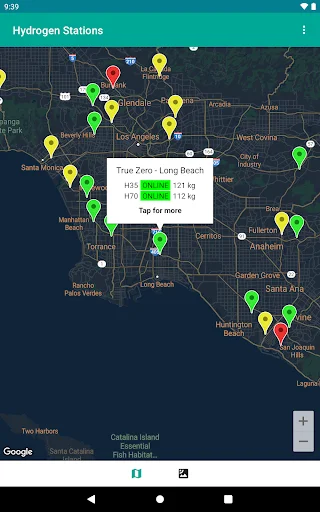 ดาวน์โหลด Hydrogen Stations USA ล่าสุด – ค้นหาสถานีไฮโดรเจนฟรี - Screenshot 10