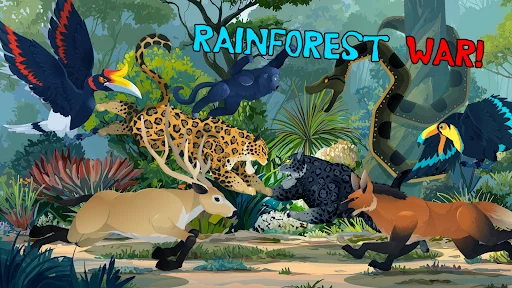 ดาวน์โหลด Tiger Fights Lion: Forest War ล่าสุด – เกมจำลองการต่อสู้ฟรี - Screenshot 1