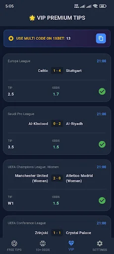 ดาวน์โหลด Multi Betting Tips Daily Win ล่าสุด – ทีเด็ดบอลแม่นๆ ฟรี - Screenshot 5
