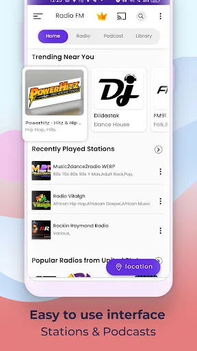 ดาวน์โหลด Radio FM ล่าสุด – ฟังวิทยุออนไลน์และพอดแคสต์ฟรีทั่วโลก - Screenshot 8