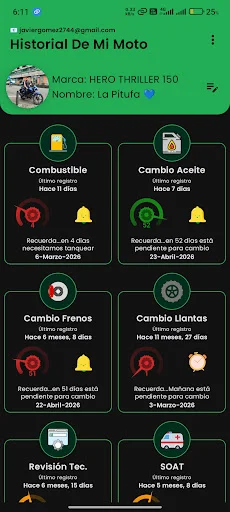 ดาวน์โหลด Historial Moto Mantenimiento ล่าสุด – จัดการดูแลรถมอเตอร์ไซค์ฟรี - Screenshot 6