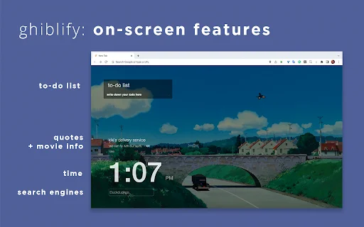 ดาวน์โหลด Ghiblify – เปลี่ยนหน้าแท็บใหม่ให้เป็นโลกแห่งจิบลิสุดน่ารัก - Screenshot 2