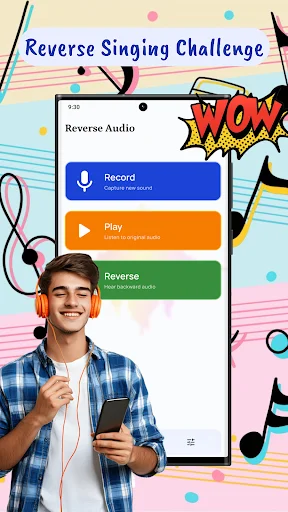 ดาวน์โหลด Reverse Audio: Reverse Singing ล่าสุด – แอปพลิเคชันย้อนกลับเสียงฟรี - Screenshot 1