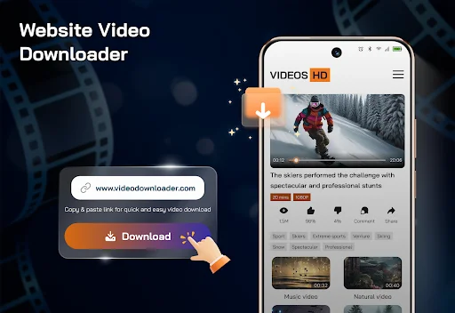 ดาวน์โหลด Video Downloader: Video Player ล่าสุด – ดูวิดีโอออฟไลน์ฟรี - Screenshot 1