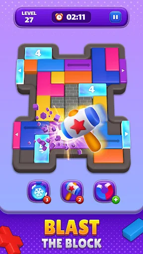 ดาวน์โหลด Block Slider: Color Jam ล่าสุด – เกมปริศนาบล็อกสุดท้าทายฟรี - Screenshot 4
