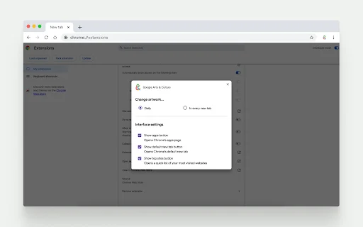 ดาวน์โหลด Google Arts & Culture ส่วนขยาย Chrome – เปลี่ยนแท็บใหม่ให้เป็นแกลเลอรีศิลปะ - Screenshot 2