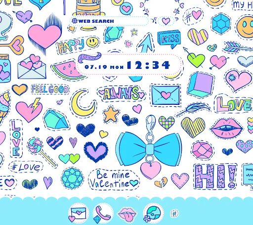 ดาวน์โหลด Whimsical Stickers Theme ล่าสุด – ตกแต่งหน้าจอให้สดใสฟรี - Screenshot 1