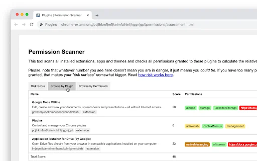 ดาวน์โหลด Plugins สำหรับ Chrome – จัดการส่วนขยายและตรวจสอบความปลอดภัยฟรี - Screenshot 2