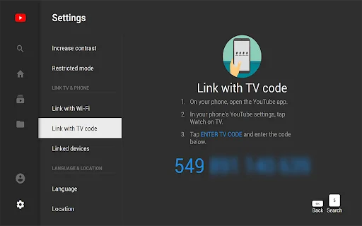 ดาวน์โหลด YouTube™ for TV ล่าสุด – เปลี่ยนเบราว์เซอร์เป็นหน้าจอทีวีฟรี - Screenshot 2