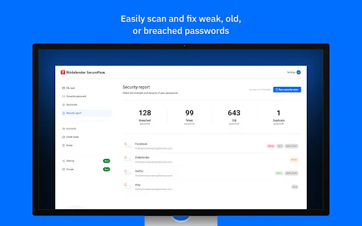 ดาวน์โหลด Bitdefender SecurePass ล่าสุด – จัดการรหัสผ่านปลอดภัยสูงสุด - Screenshot 2