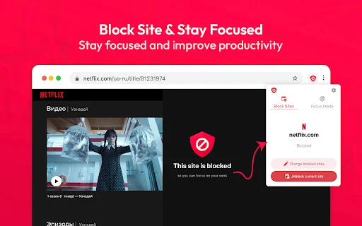 ดาวน์โหลด Block Site – ตัวบล็อกเว็บไซต์และโหมดโฟกัสฟรี - Screenshot 1