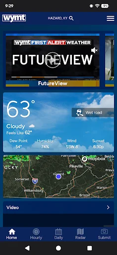 ดาวน์โหลด WYMT First Alert Weather ล่าสุด – พยากรณ์อากาศแม่นยำฟรี - Screenshot 1