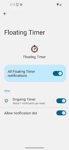 ดาวน์โหลด Floating Timer ล่าสุด – แอปจับเวลาลอยหน้าจอ ใช้งานฟรี - Screenshot 7