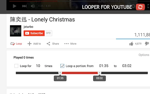 Looper for YouTube – เล่นวิดีโอวนซ้ำอัตโนมัติ ใช้งานง่ายที่สุด - Screenshot 2