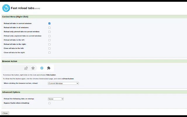ดาวน์โหลด Fast Reload Tabs ล่าสุด – รีเฟรชแท็บเบราว์เซอร์ทันที - Screenshot 1