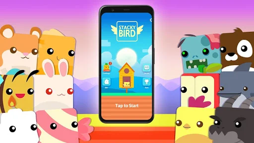 ดาวน์โหลด Stacky Bird เกมสนุกเล่นออฟไลน์ได้ ไม่ใช้เน็ต ล่าสุดฟรี - Screenshot 6