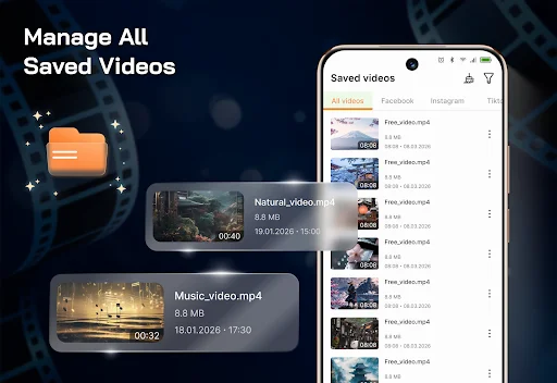 ดาวน์โหลด Video Downloader: Video Player ล่าสุด – ดูวิดีโอออฟไลน์ฟรี - Screenshot 6