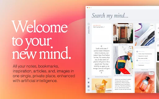 ดาวน์โหลด mymind เวอร์ชันล่าสุด – ส่วนขยายจัดเก็บไอเดียและข้อมูลอัจฉริยะ - Screenshot 1