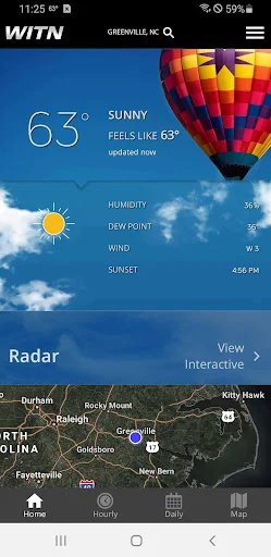 ดาวน์โหลดแอป WITN Weather ล่าสุด – พยากรณ์อากาศแม่นยำ ฟรี - Screenshot 1