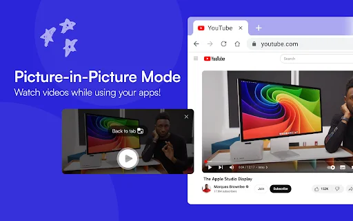 Picture in Picture | PiP สำหรับ Chrome – ดูวิดีโอแบบลอยตัวได้ทุกเว็บไซต์ - Screenshot 1