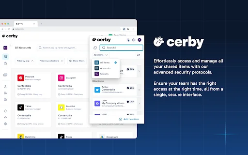 ดาวน์โหลด Cerby Extension ล่าสุด – จัดการบัญชีองค์กรปลอดภัย ฟรี - Screenshot 1