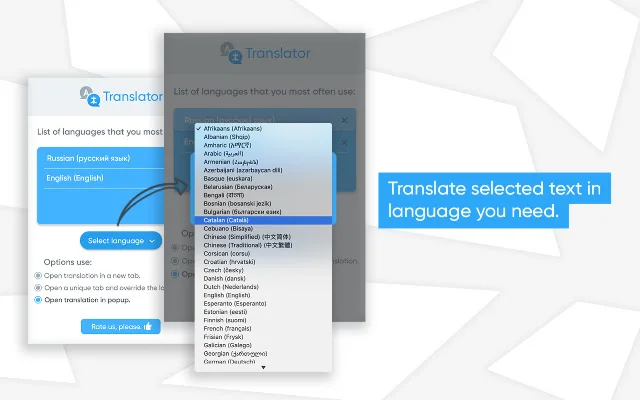 ดาวน์โหลด Translator – Select to Translate ส่วนขยาย Chrome ฟรี - Screenshot 3