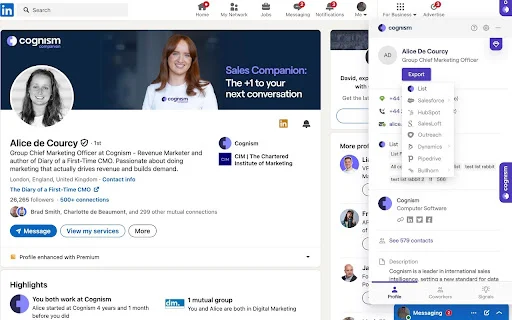 ดาวน์โหลด Cognism Chrome Extension – ค้นหาข้อมูลผู้มุ่งหวังแม่นยำที่สุด - Screenshot 2