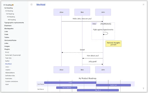 ดาวน์โหลด Markdown Reader – ดูตัวอย่างไฟล์ Markdown บนเบราว์เซอร์ฟรี - Screenshot 5