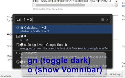 ดาวน์โหลด Vimium C – บราวเซอร์ผ่านคีย์บอร์ดที่รวดเร็วและทรงพลัง - Screenshot 3