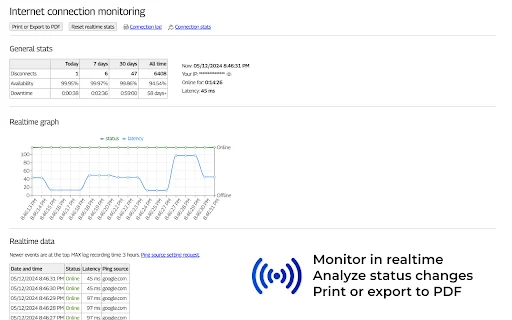 Internet Connection Monitor: ตรวจสอบสถานะเน็ตและบันทึกข้อมูลแบบเรียลไทม์ - Screenshot 4