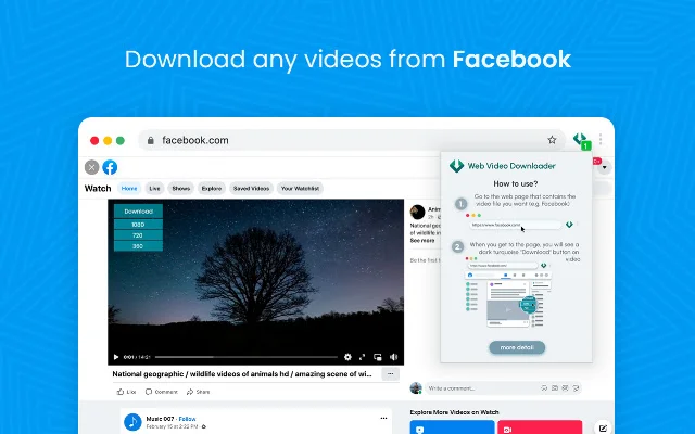 ดาวน์โหลด Web Video Downloader ล่าสุด – โปรแกรมโหลดวิดีโอฟรี - Screenshot 1